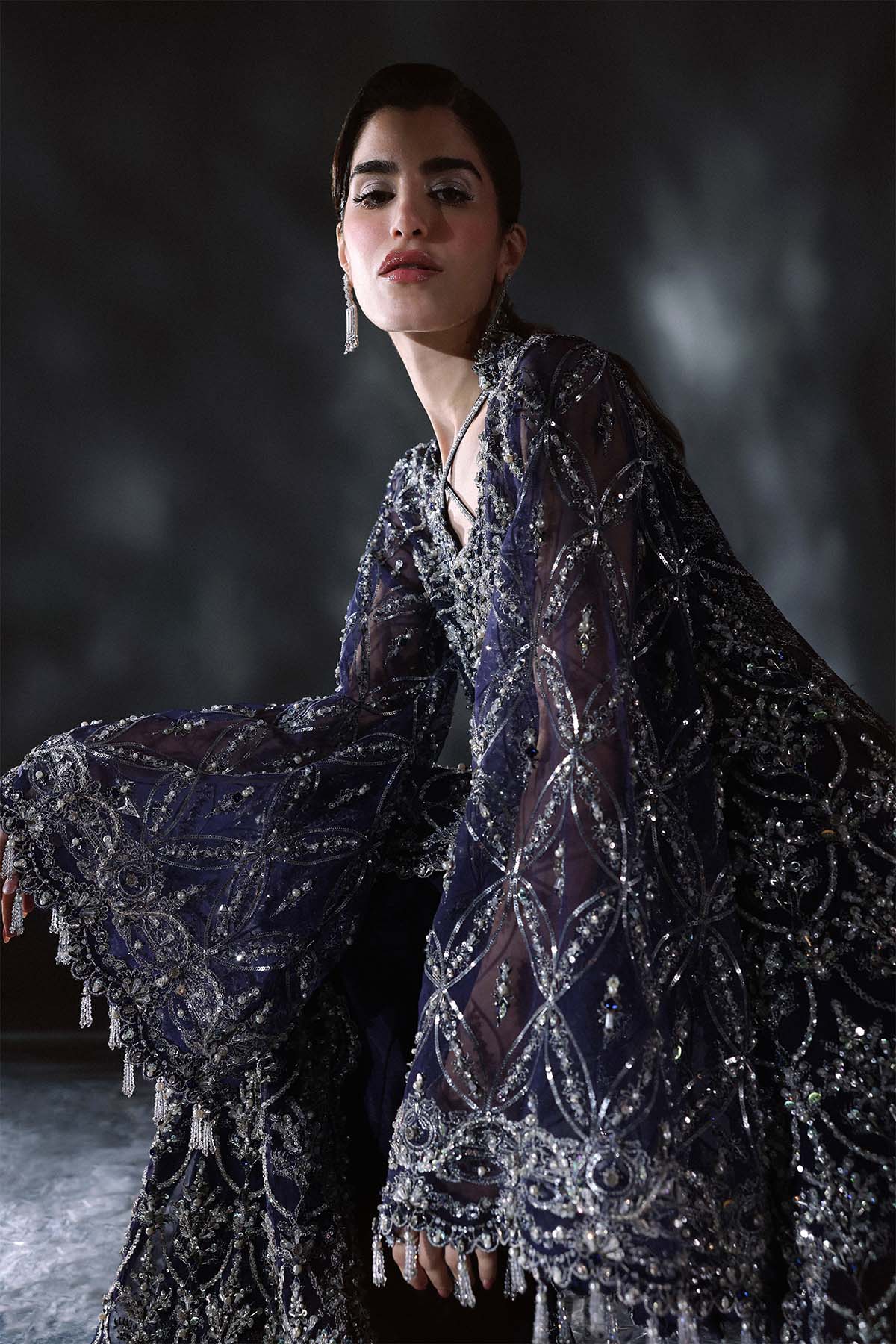 Fierté Organza Dupatta With Pearl Spray