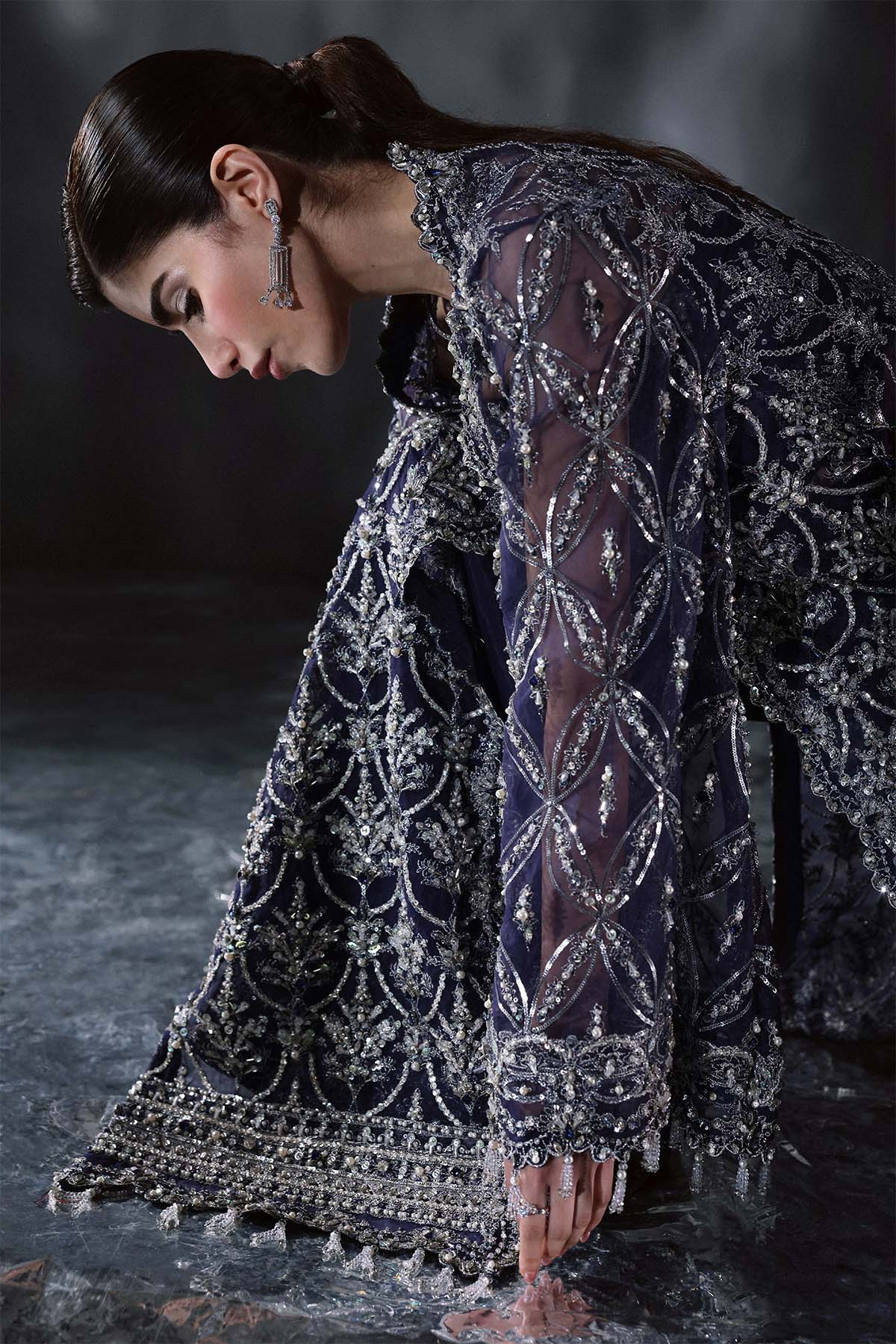Fierté Organza Dupatta With Pearl Spray