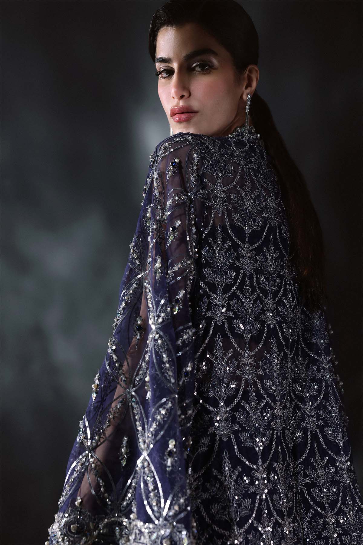 Fierté Organza Dupatta With Pearl Spray